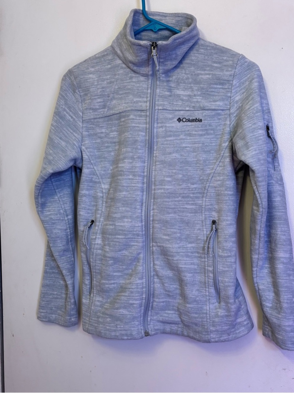 Columbia Women's Heather Light Gray Full-Zip Utility Jacket